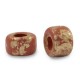 DQ Grieks keramiek kralen 9mm Gold spot - Brick red